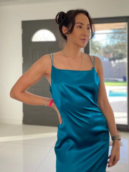 Silk long dress