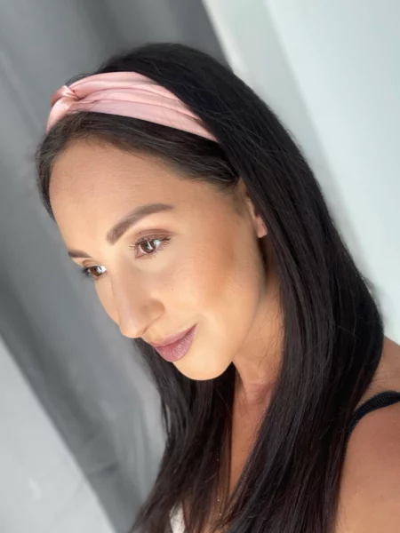Silk elastic headband